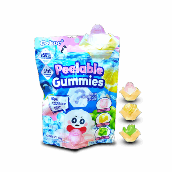 Cokoc Peelable Mystery Gummies Mixed Fruit Soda 60g