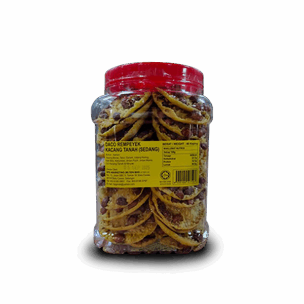 Daco Rempeyek Kacang Tanah Sedang 40PCS